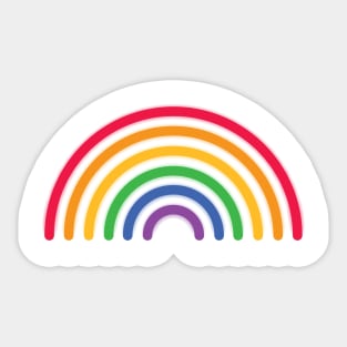 Rainbow neon pride Line Sticker